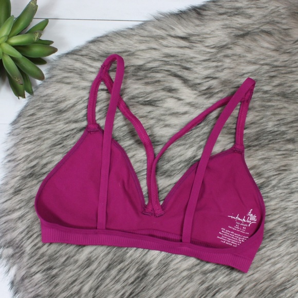 Free People Keira Seamless Strappy Magenta Bra M/L - Picture 5 of 6